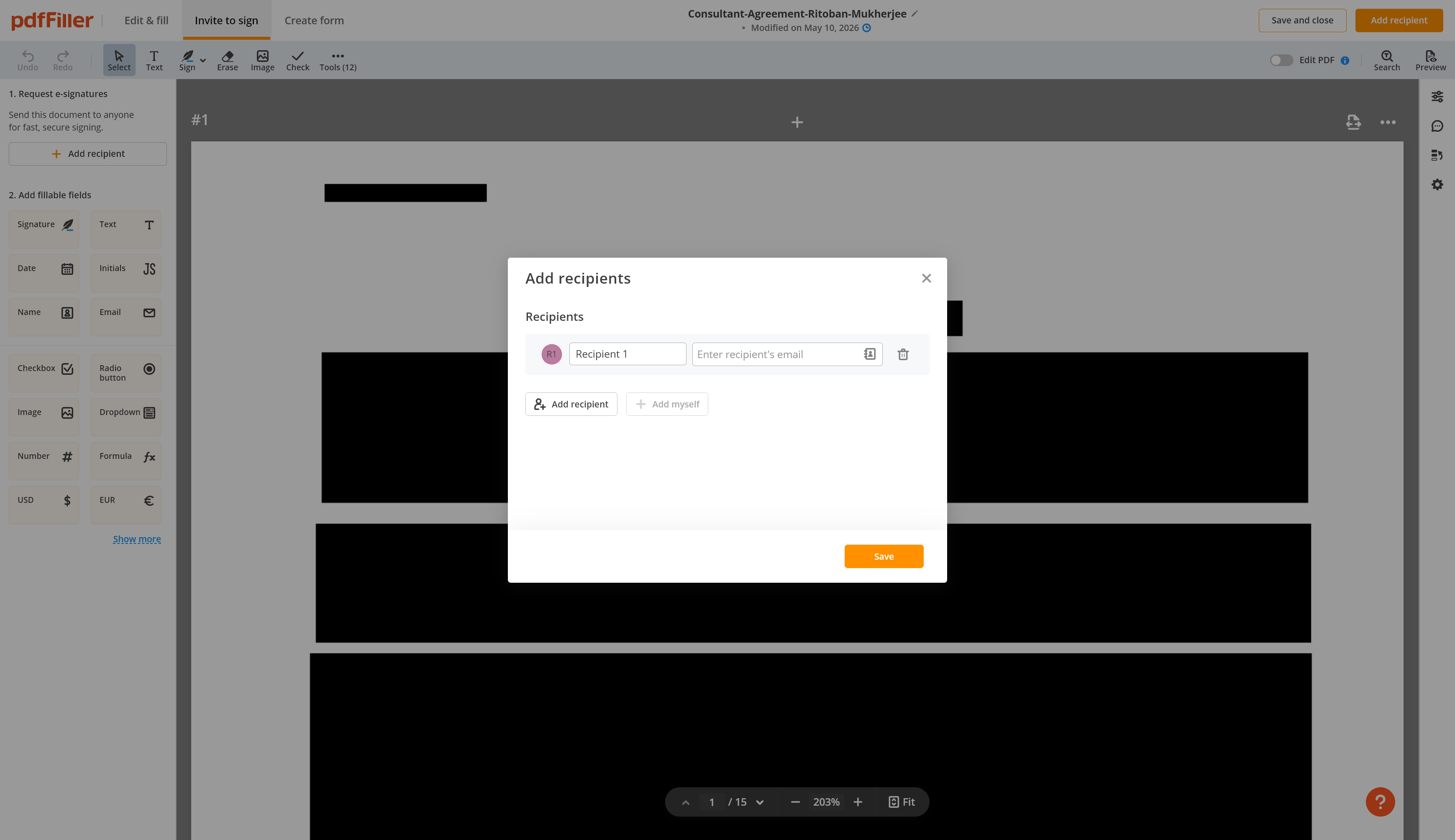 pdfFiller eSignature tools