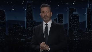 Jimmy Kimmel delivering his monologue on Jimmy Kimmel Live!