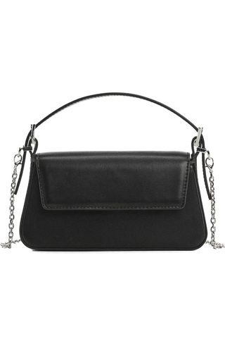 Faux Leather Top Handle Bag