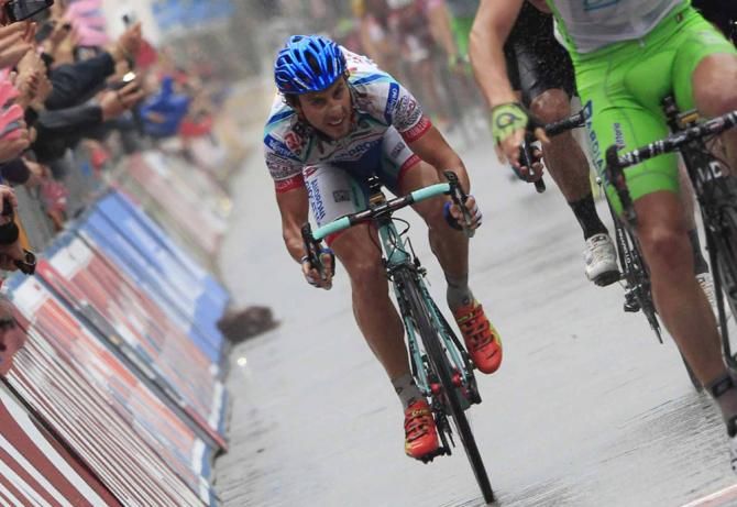 Close but no cigar - Fabio Felline (Androni Giocattoli) finishes runner-up to stage 4 winner Enrico Battaglin.