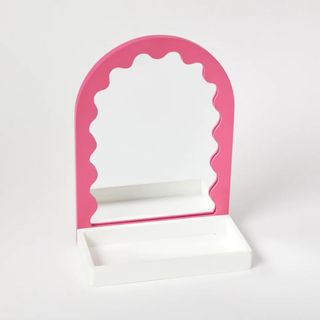 Pink wavy mirror