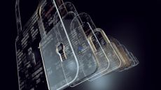 A series of digital padlocks layered on top of each other