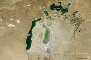 The Aral Sea in 2011.