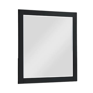 Black framed square mirror