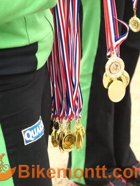 The medals await the awards ceremony