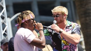 KSI and Logan Paul sparring verbally before they throw down physically