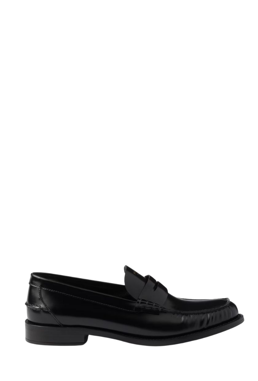Prada, Brushed Leather Loafers