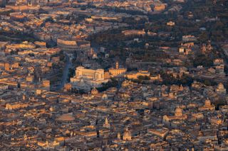 A view of Rome from above
