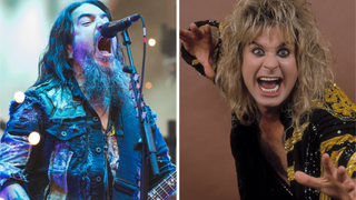 Machine Head onstage in 2024, and Ozzy Osbourne in 1986