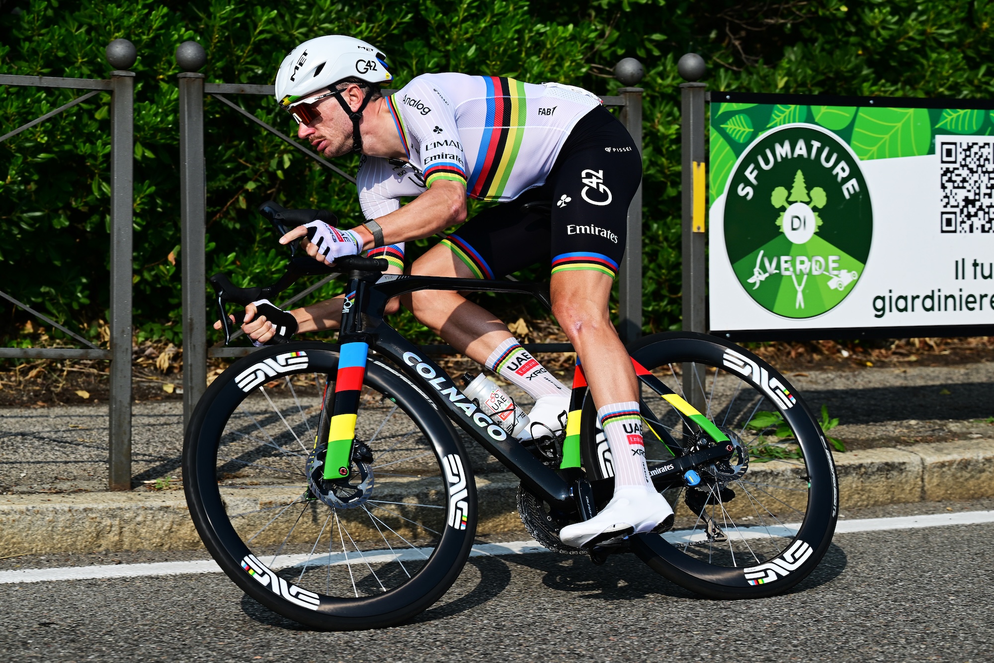Brandon McNulty of United States and UAE Team Emirates - XRG competes at Tre Valli Varesine