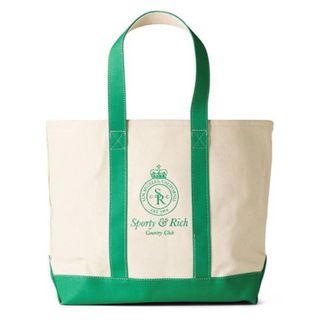 Sporty & Rich Sporty Crown Logo Tote