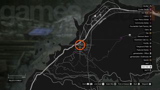 GTA Online Gun Van map showing Paleto Forest location