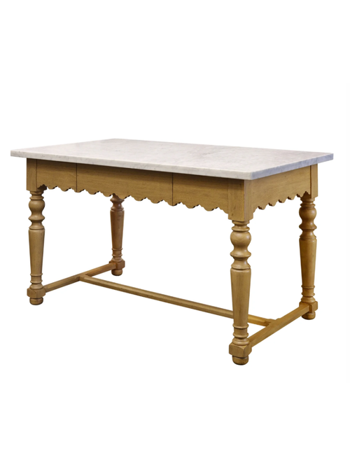 Sadie Scalloped Kitchen Island