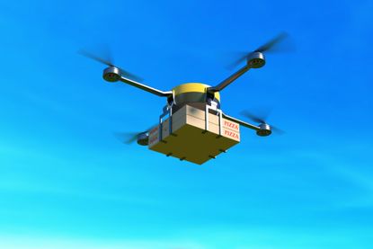 A delivery drone.