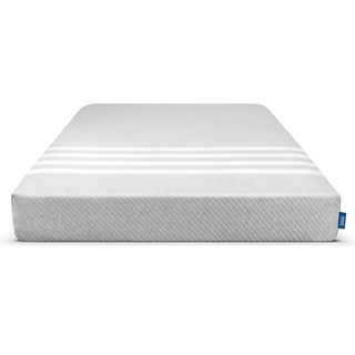 The Leesa Original Mattress In A Box with a grey cover placed on a white background