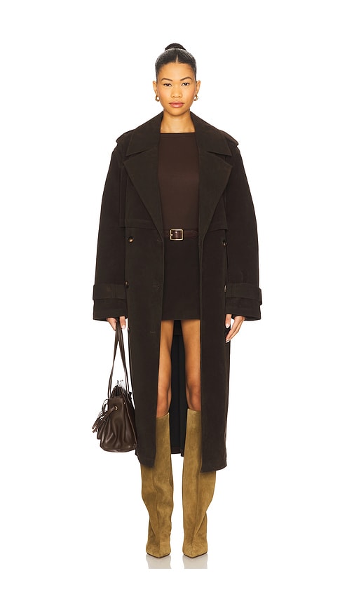 Elizabeth Vegan Suede Trench Coat