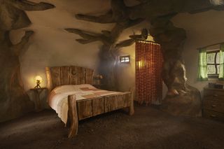 Shreks 'swamp' Airbnb bedroom