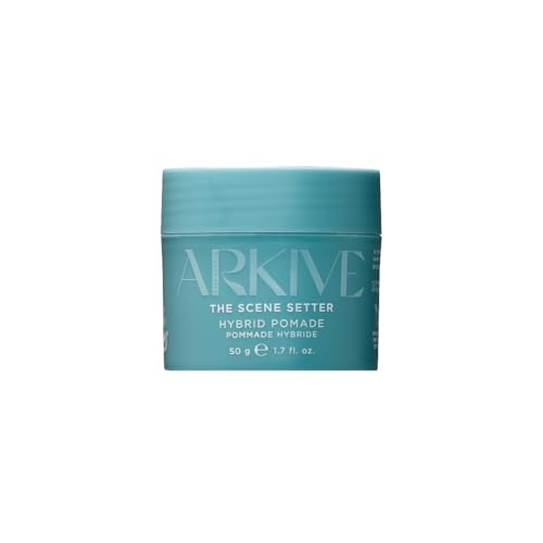 Arkive the Scene Setter Hybrid Pomade 50ml - Vegan Pomade for Men - Volumizing Hair Styling Products - Mens Hair Pomade for Texture - Natural Hair Pomade for Men - Strong Hold Hair Products
