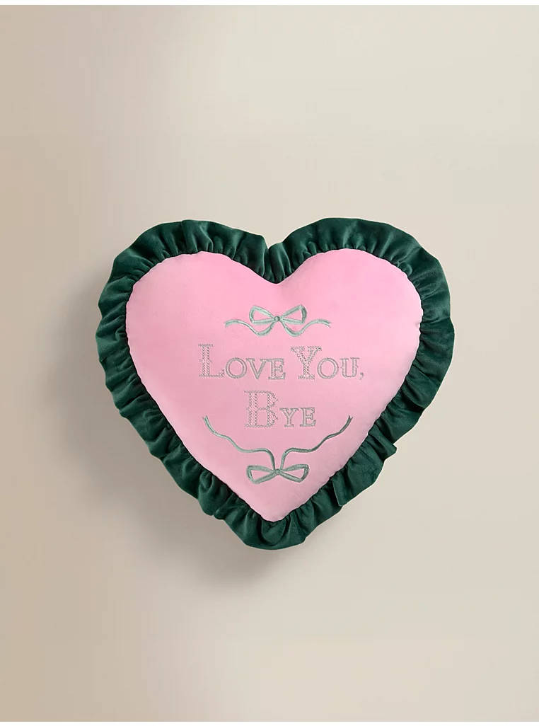 Love You Bye Slogan Cushion