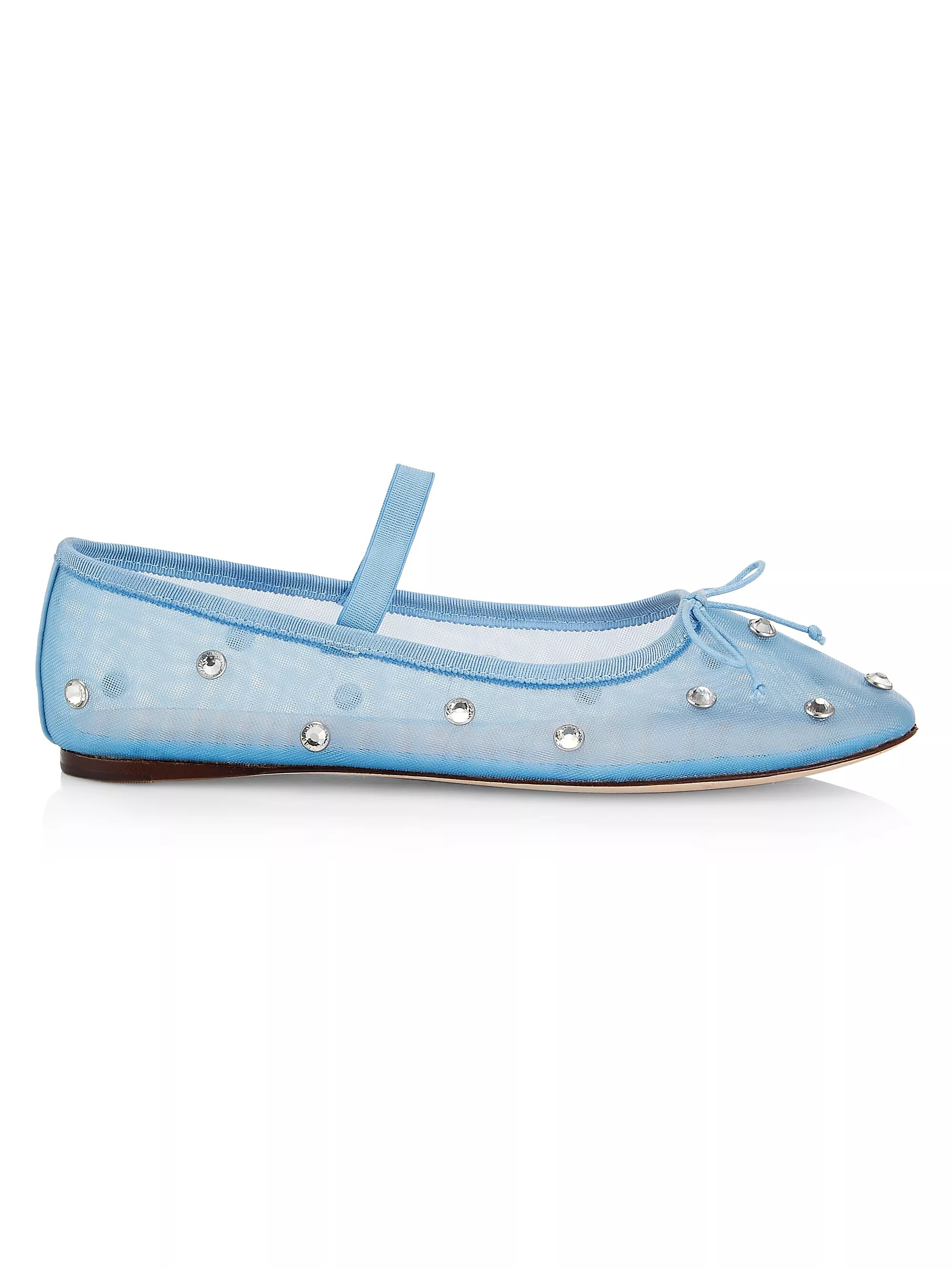 Leonie Crystal Mesh Ballet Flats
