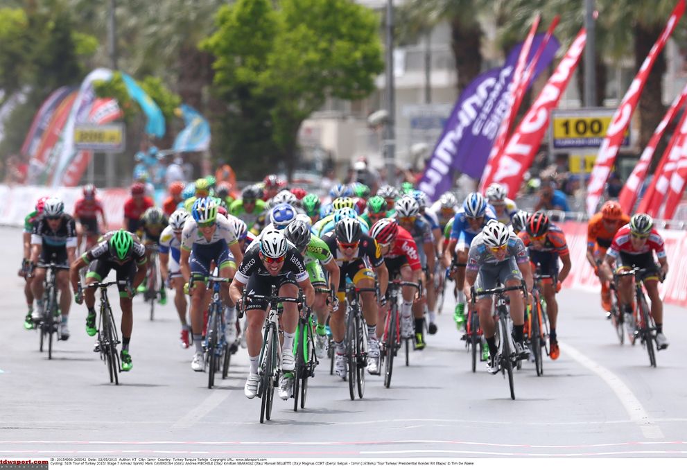 Mark Cavendish (Etixx-QuickStep) wins stage 7 at the Tour of Turkey