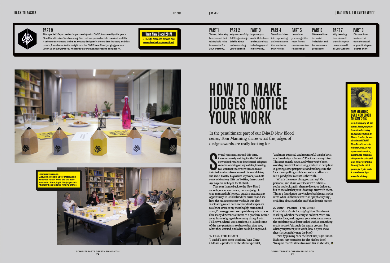 How to make judges notice your work, according to D&AD New Blood