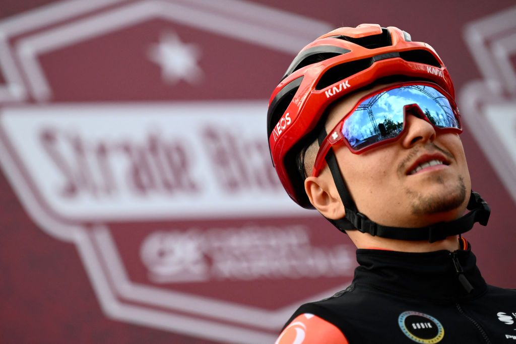 Tom Pidcock at 2024 Strade Bianche