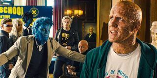 The X-Men cast and Ryan Reynolds in Deadpool 2