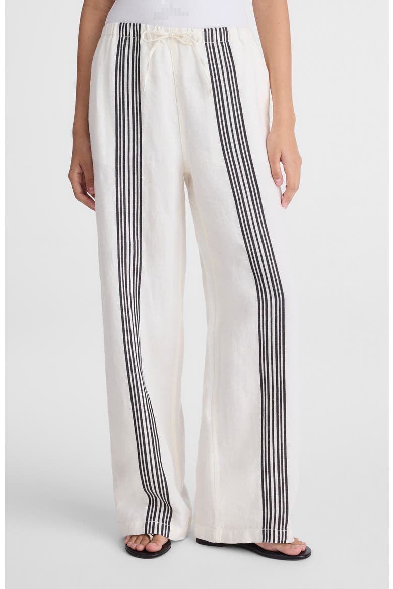 Linen Blend Pull-On Pants