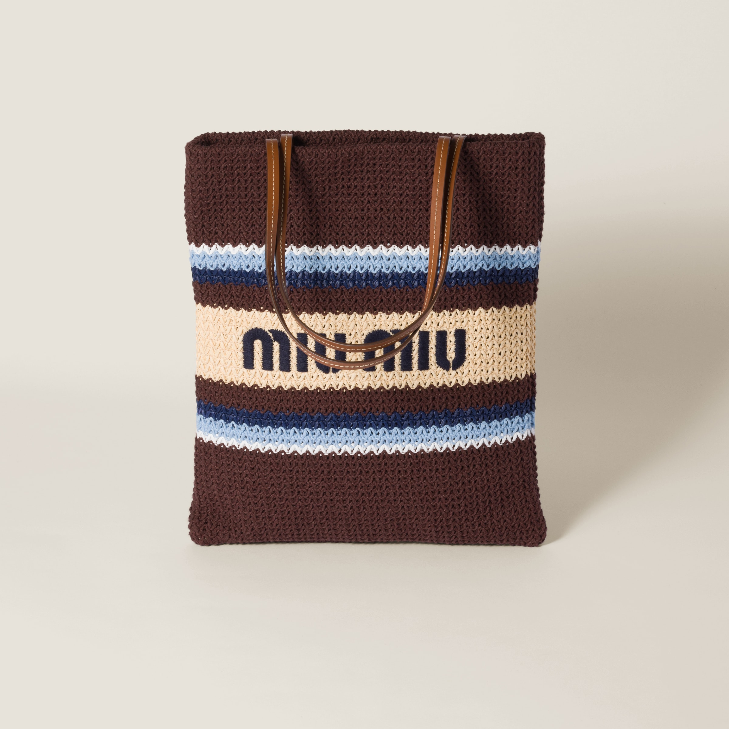 Raffia-Effect Woven Tote Bag