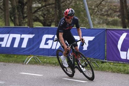 Tom Pidcock riding the 2021 Amstel Gold Race