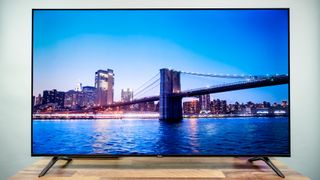 Roku 65-inch Class Select Series 4K QLED (2026) TV on a desk