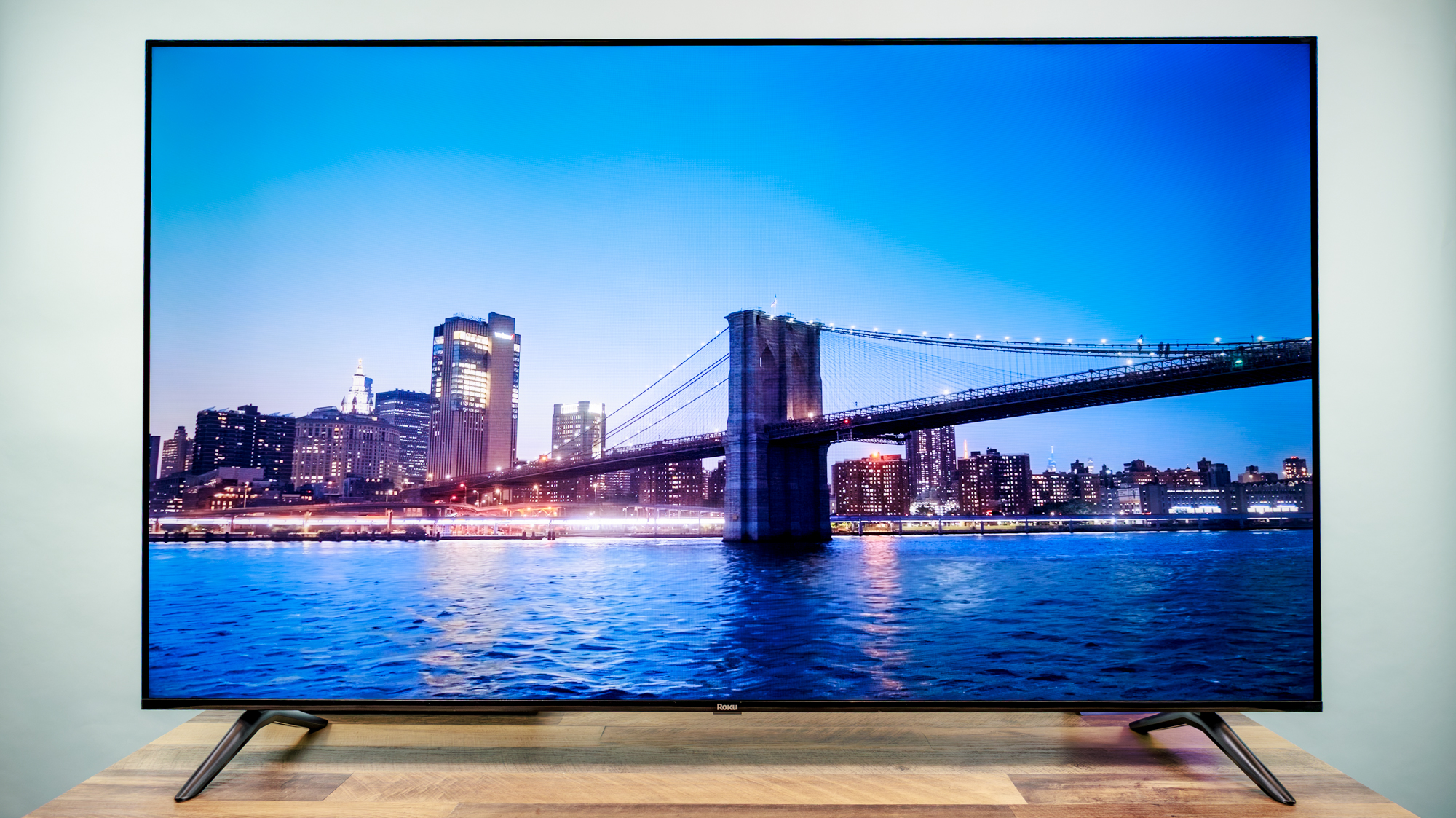 Roku 65-inch Class Select Series 4K QLED (2026) TV on a desk