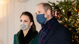 windsor, england december 08 catherine, duchess of cambridge and prince william, duke of cambridge wait to thank local volunteers and key workers for the work they are doing during the coronavirus pandemic and over christmas in the quadrangle of windsor castle on december 8, 2020 in windsor, england photo by poolsamir husseinwireimage