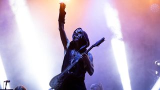 Adam 'Nergal' Darski leads Behemoth onstage at Belgium's Alcatraz Metal Fest 2022