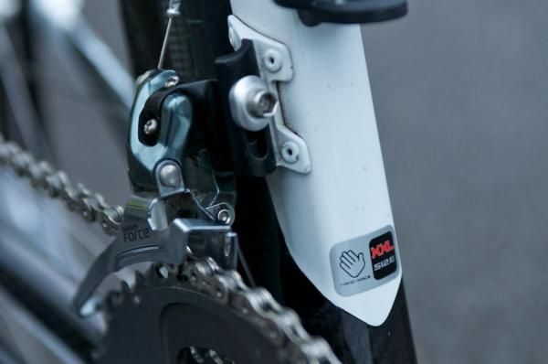 The team use SRAM Force front mechs for increased stiffness.