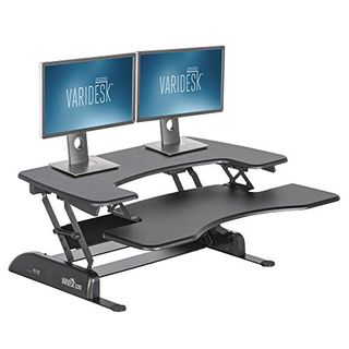 VARIDESK â€“ Height Adjustable Standing Desk Converter - Pro Plus 36 â€“ Stand Up Desk for Dual Monitors â€“ Black