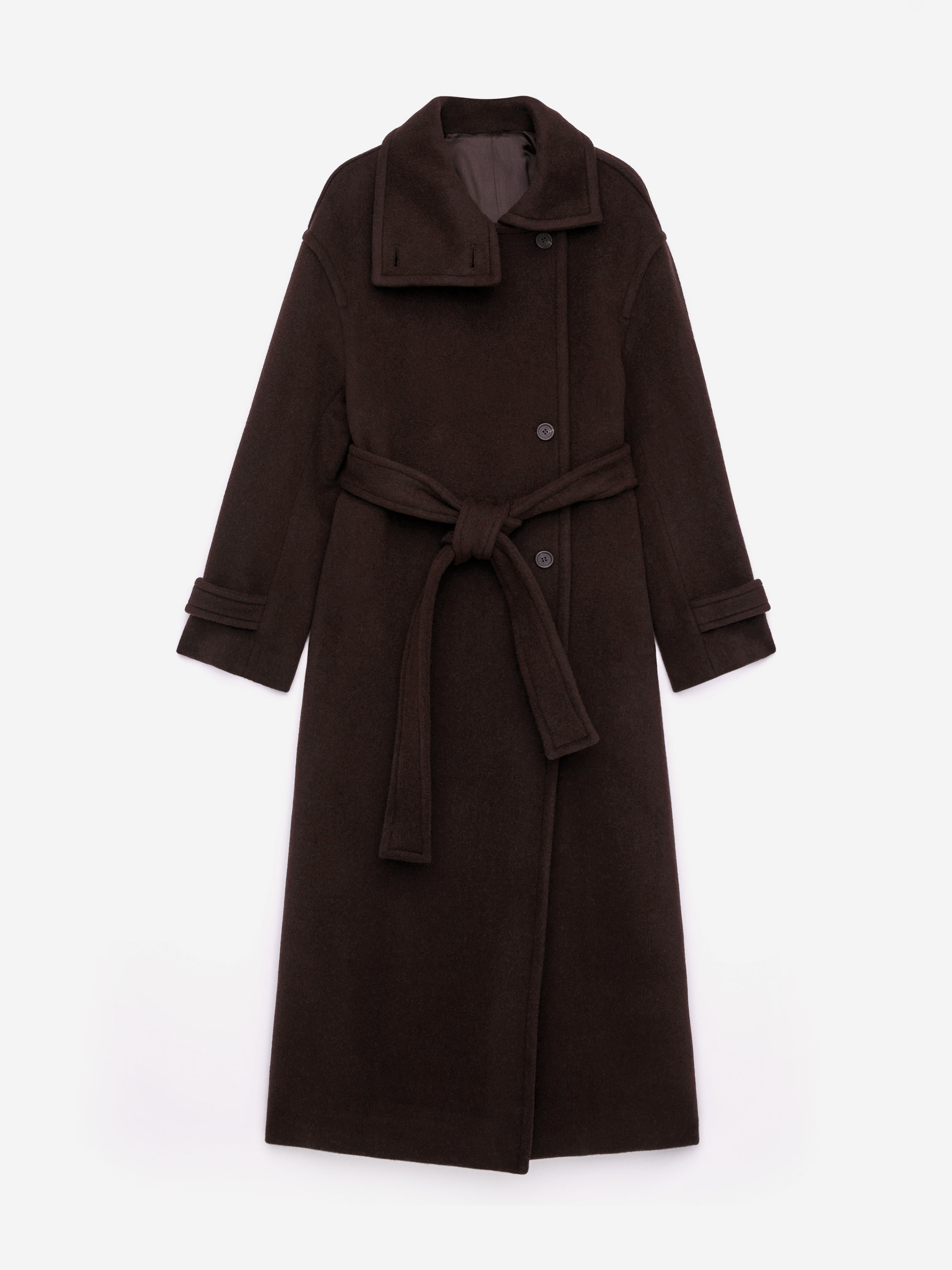 Oversized Wool-Blend Coat – Dark Brown – Women – Arket Gb