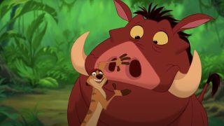 Timon and Pumbaa in The Lion ing
