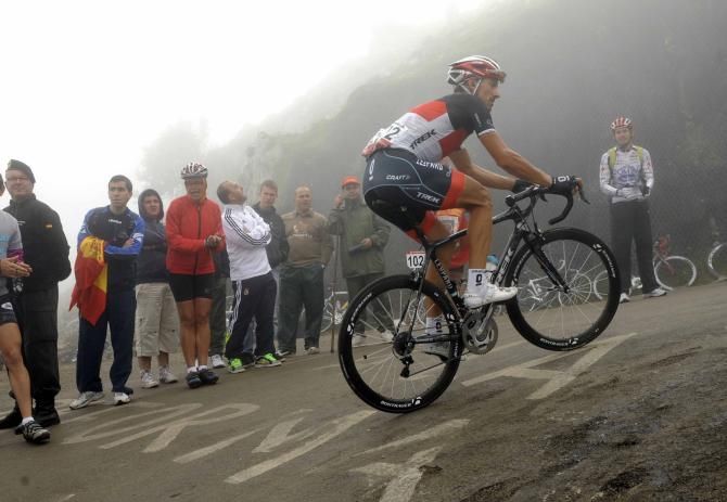 Fabian Cancellara grinds up the Angliru in 2011.