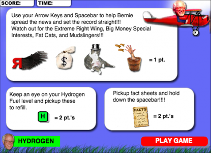 Screenshot of 'Bernie Arcade' video game.
