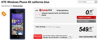Handytick has the HTC 8x for pre-order