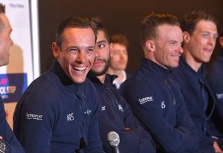 Philippe Gilbert shares a laugh at the Quick-Step press conference ahead of the Belgian 'opening weekend'