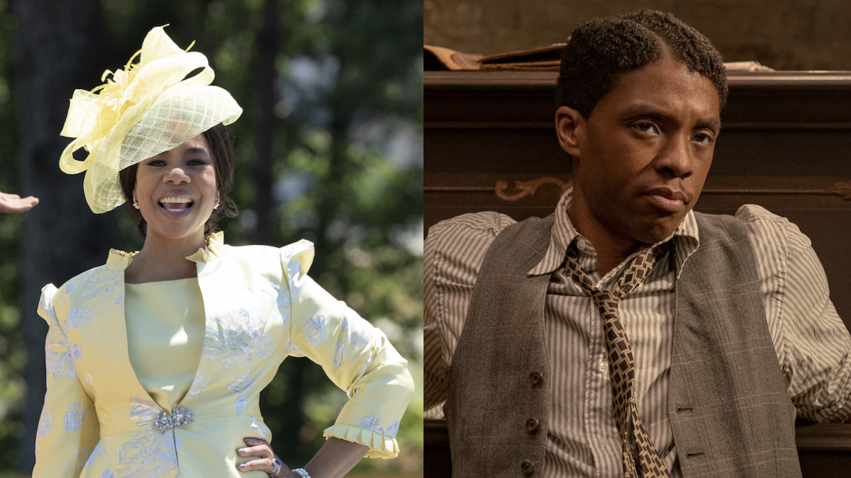 Regina Hall and Chadwick Boseman side by side 