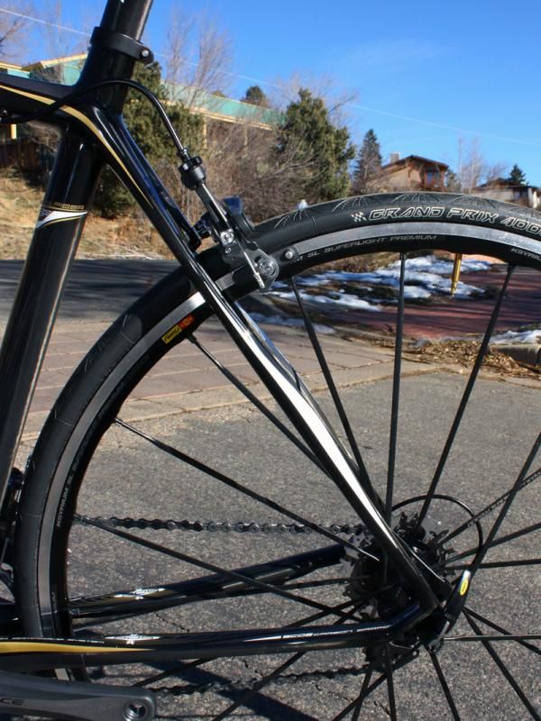 Two flattened sections on the seat stays supposedly produce a slightly 'S'-shaped flex pattern