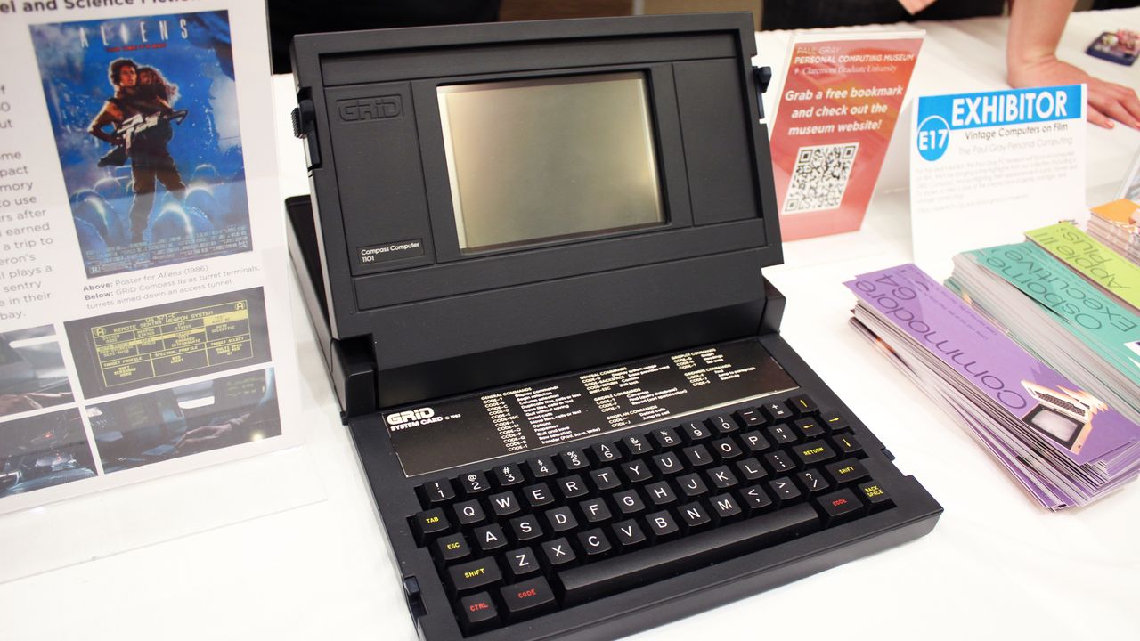 Old computer photographed at the Vintage Computer Festival in February 2025 in Orange, California.