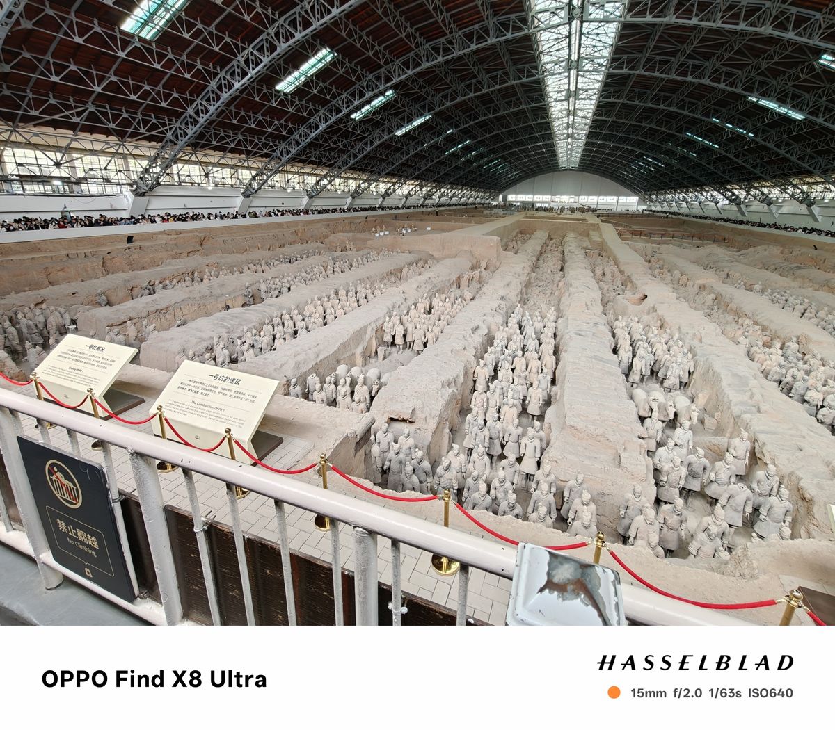 Wide view of the first pit full of terracotta warriors