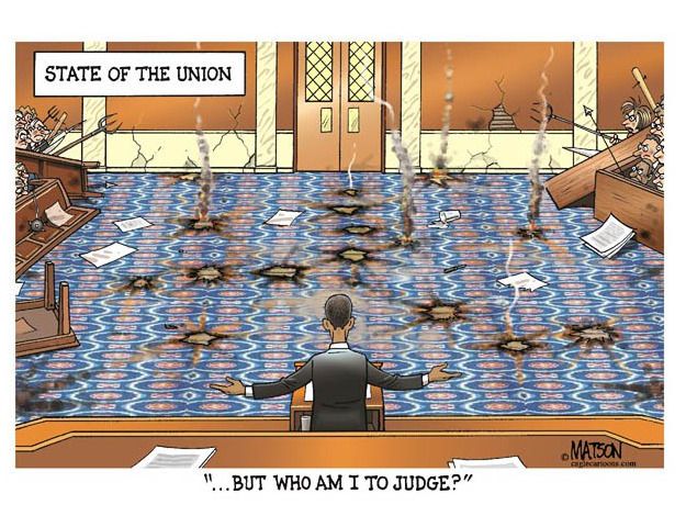 Obama cartoon SOTU Obama