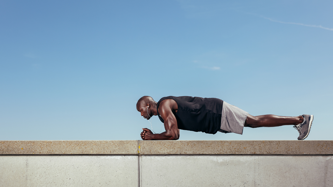 Man doing plank 