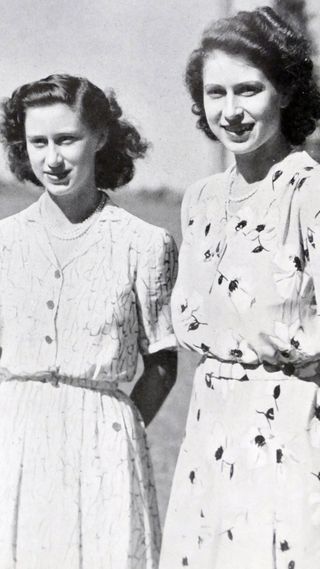 A young Princess Elizabeth and Princess Margaret on tour in South Africa